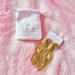 Sahira Design tassel gold earrings
